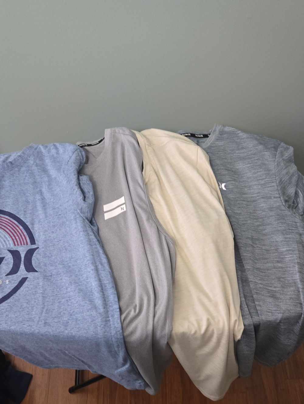 Hurley Light Blue, Gray, Cream & Dark Gray Tee Bundle
